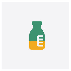 Vitamin concept 2 colored icon. Isolated orange and green Vitamin vector symbol design. Can be used for web and mobile UI/UX
