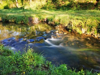 Natur; See; B&auml;ume; Weiher; Schilf; Enten; Donau; Gr&uuml;n; Fr&uuml;hling; Baggersee;
