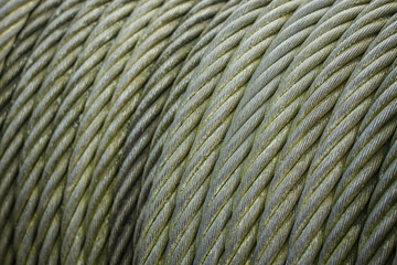 close up of steel rope