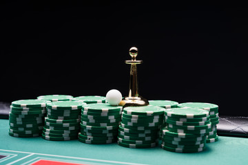 Roulette dolly at the casino