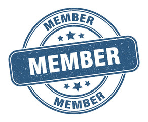 member stamp. member label. round grunge sign