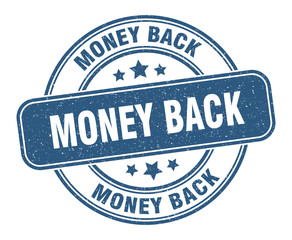 money back stamp. money back label. round grunge sign