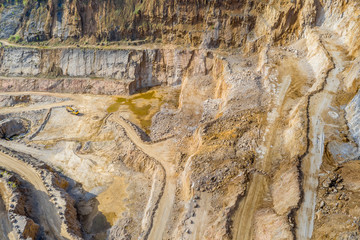 quarry site structure from above