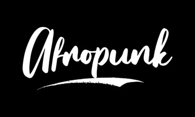 Afropunk Calligraphy Black Color Text On Black Background