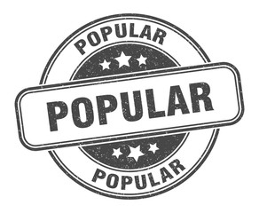 popular stamp. popular round grunge sign. label