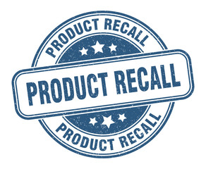 product recall stamp. product recall round grunge sign. label