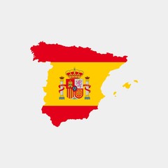 Obraz premium Spain map. Vector illustration on gray background