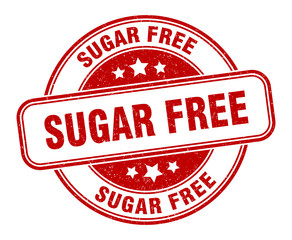 sugar free stamp. sugar free round grunge sign. label