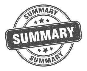 Obraz premium summary stamp. summary label. round grunge sign