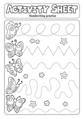 Activity sheet handwriting practise topic 3