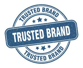 trusted brand stamp. trusted brand label. round grunge sign