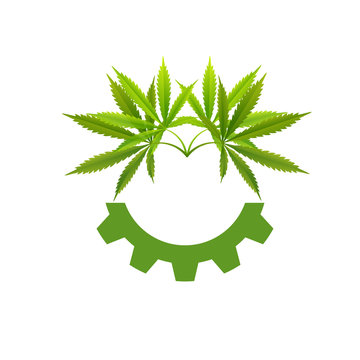 Marijuana gear. Vector image on a white background.