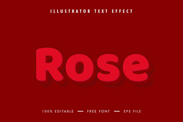 Rose 3d Text Effect and Text Style. 