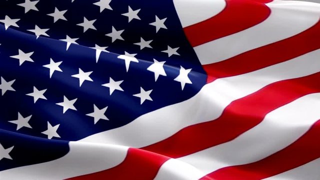 American flag video. 3d United States American Flag Slow Motion video. US American Flag Blowing Close Up. US US Flag Motion Loop HD resolution USA Background. USA flag Closeup 1080p Full HD video for 