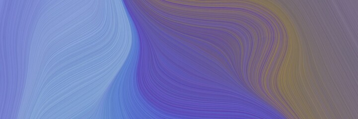 Obraz premium creative colorful waves design with slate blue, corn flower blue and old lavender colors