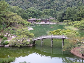 Japanese Garden in Takamatsu City, Japan