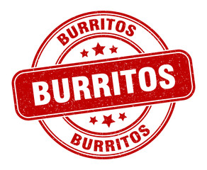 burritos stamp. burritos label. round grunge sign