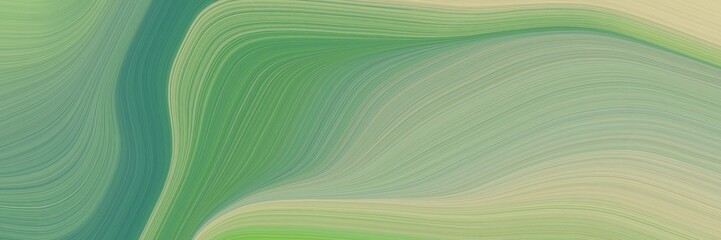 art colorful waves background with dark sea green, sea green and tan colors