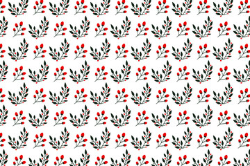 seamless pattern with leaves vector background red and white color cool covers scrapbooking invitation fabric mug design positive pattern beautiful