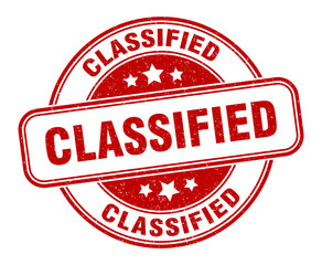 classified stamp. classified round grunge sign. label