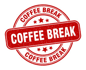 coffee break stamp. coffee break label. round grunge sign