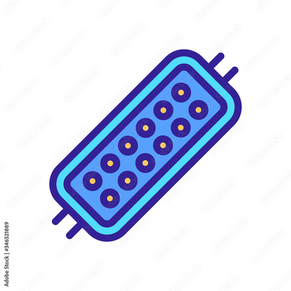 Poster rectangular led lamp icon vector. rectangular led lamp sign. color symbol illustration
