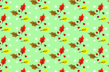 autumn leaves seamless pattern background vector yellow red brown floral poppies texture energetic website background creative projects digital paper positive pattern