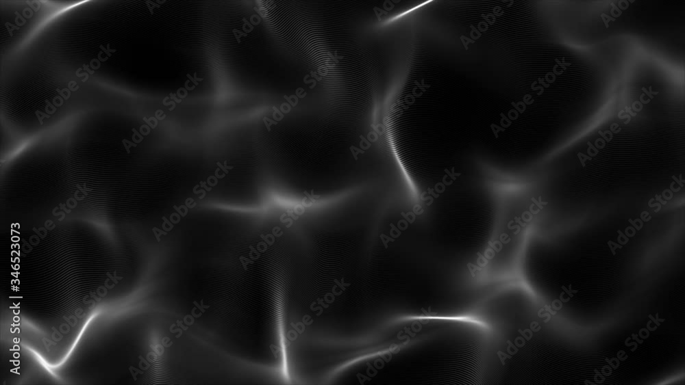 Poster futuristic point dark black wave animation digital of particles 3d rendering