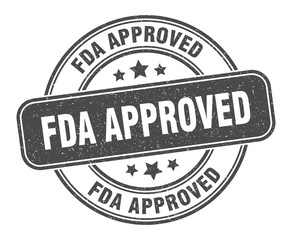 fda approved stamp. fda approved label. round grunge sign