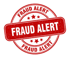 fraud alert stamp. fraud alert label. round grunge sign
