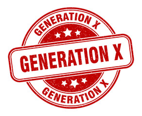 generation x stamp. generation x round grunge sign. label