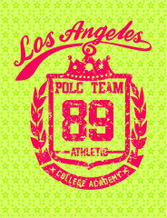 Polo sports print embroidery graphic design vector art