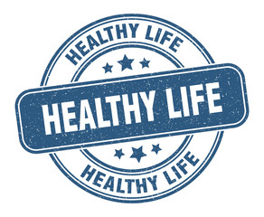 healthy life stamp. healthy life label. round grunge sign