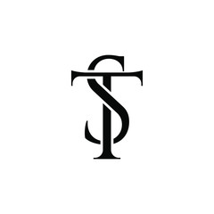 st letter original monogram logo design