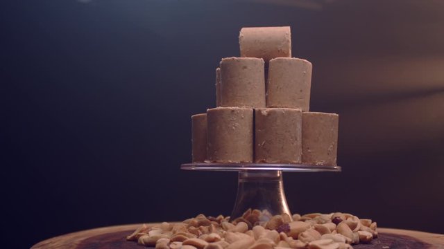 A traditional Brazilian sweet called pa&ccedil;oca. Made from peanuts