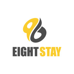 Fototapeta premium eight logo design vector illustration