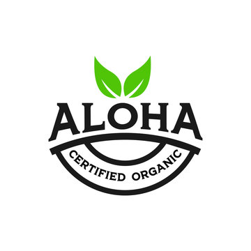 Aloha Green Organic Logo Design Illustration