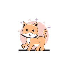 cute cat  vector character illustration