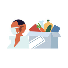 delivery boy wearing face mask