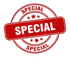 special stamp. special label. round grunge sign