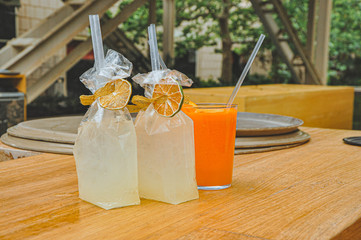 Orange and lemon juice