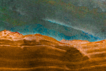 The Barren Mountain Chain.
Colorful Picture of a desert barren mountain chains in the nighttime. We can see a falling star in the sky.