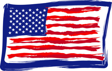 American Flag Print embroidery graphic design vector art