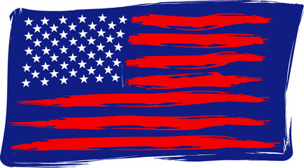 American Flag Print embroidery graphic design vector art