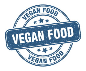 vegan food stamp. vegan food label. round grunge sign
