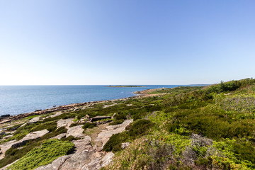 Fototapeta na wymiar A view over the Swedish coastline