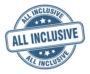 all inclusive stamp. all inclusive round grunge sign. label