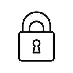 security padlock icon, line style
