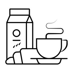 Cappucino beverage logo simple minimalist, cafe coffee food drink icon