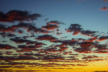 sunset over the mountains